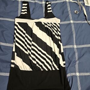 Wet Seal Diagonal Striped Sleeveless Top